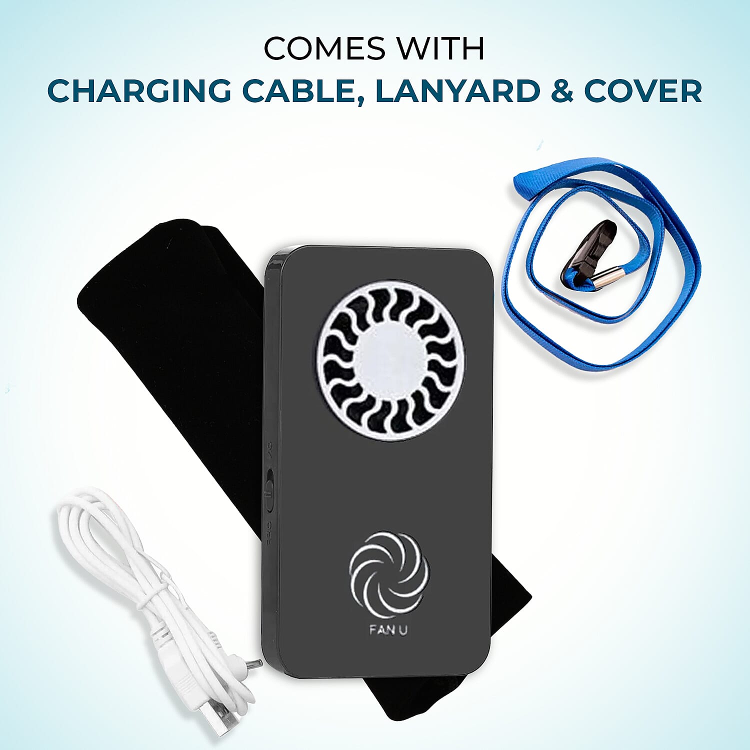 FanU - Portable easy to Carry Fan - Black