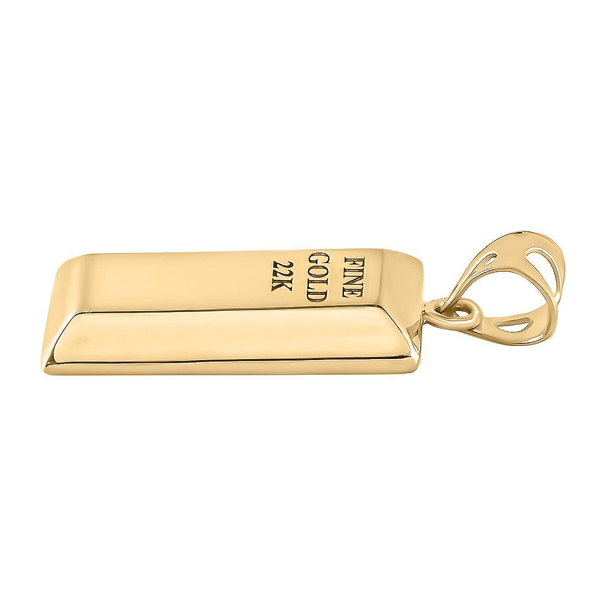 Limited Edition - 22K (91.62% Purity) Yellow Gold Hollow Bar Pendant.