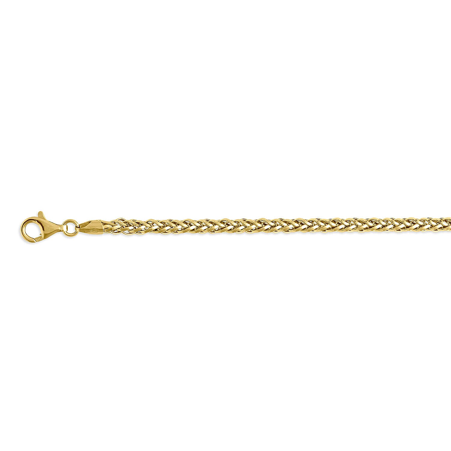 Vicenza Closeout- Yellow Gold Overlay Sterling Silver Solid Spiga Necklace (Size - 24) 34.9 Gms (1.12 Troy Ounces)