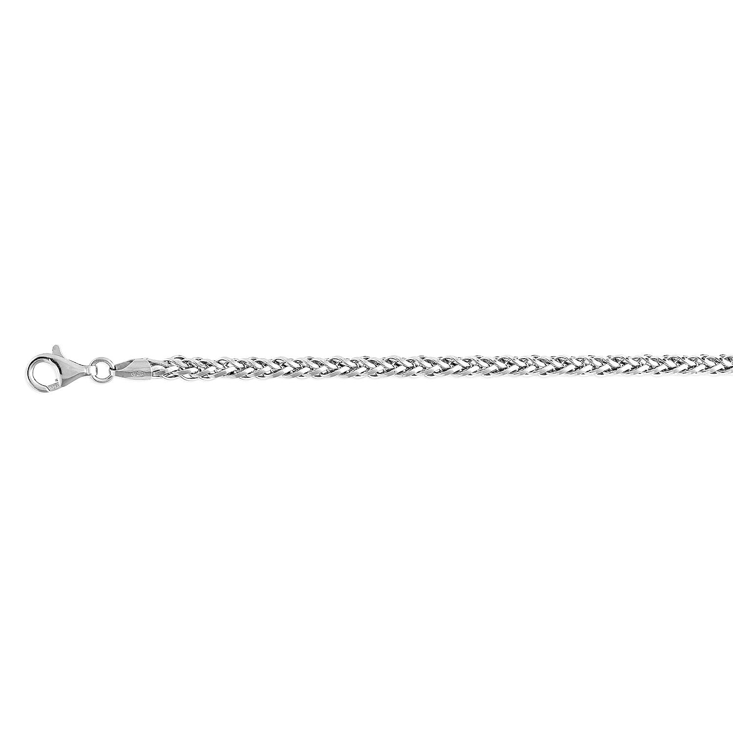 Vicenza Closeout-Sterling Silver Solid Spiga Necklace (Size - 24),Silver Wt. 34.9 Gms