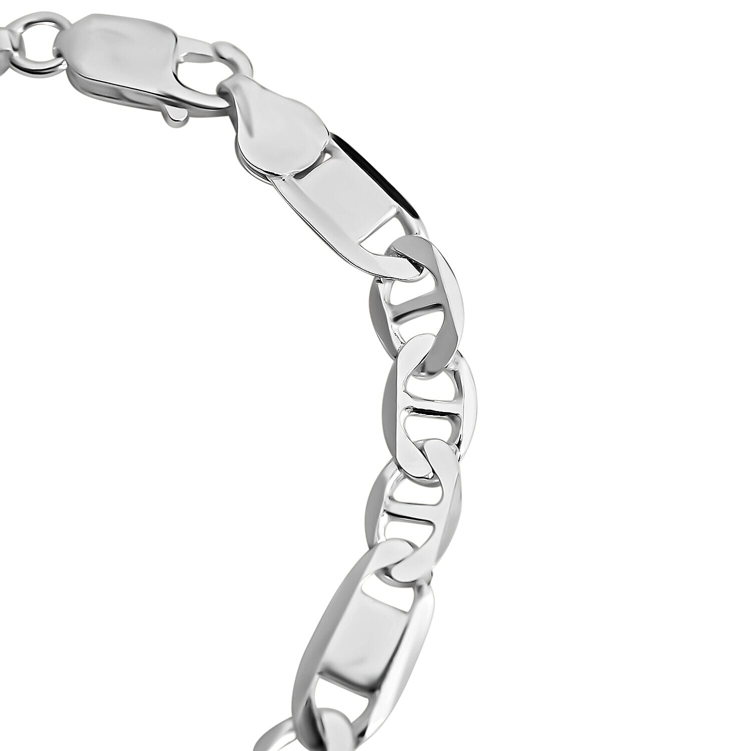 Vicenza Closeout - Designer Inspired Sterling Silver Bracelet (Size -7.5), Silver Wt. 8.55 Gms