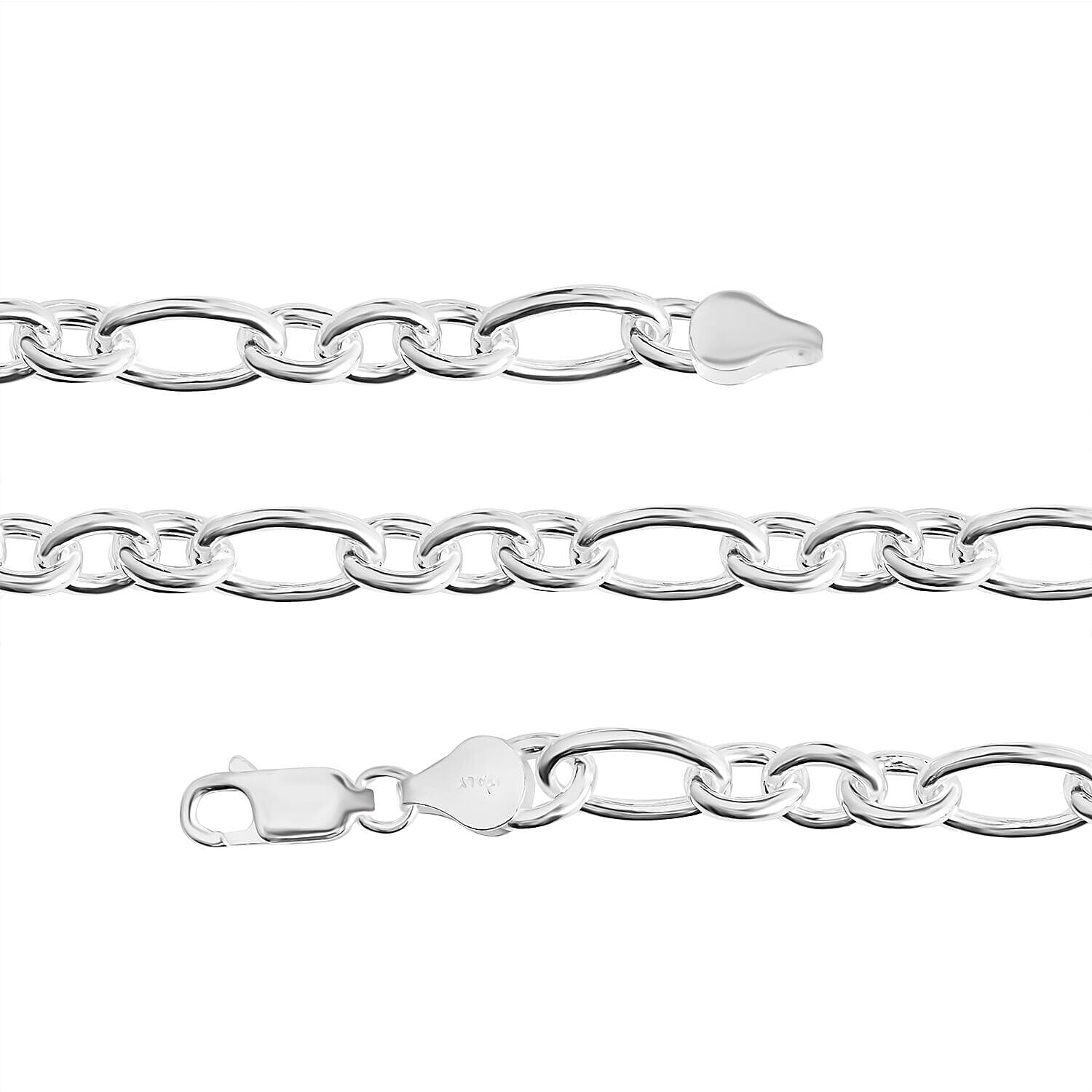 NY Closeout Deal - Highly Polished SOLID Cable Link Necklace in Sterling Silver (Size 20) Silver Wt. 41.00 Gms (1.3 Troy Ounce)
