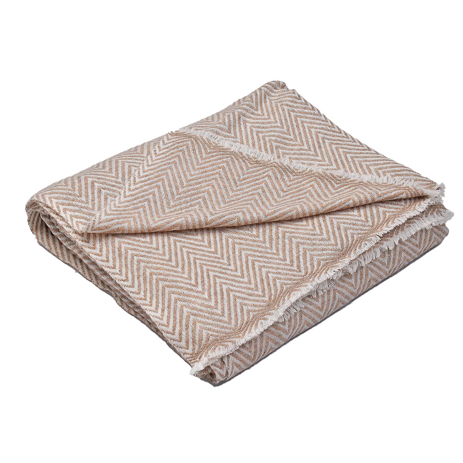 Cashmere 75% Wool and 25% Silk Blanket (Size 260x140 cm) - Camel