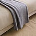 Cashmere Wool 75% and Silk 25% Blend Blanket (Size 260x140 cm) - Black & White