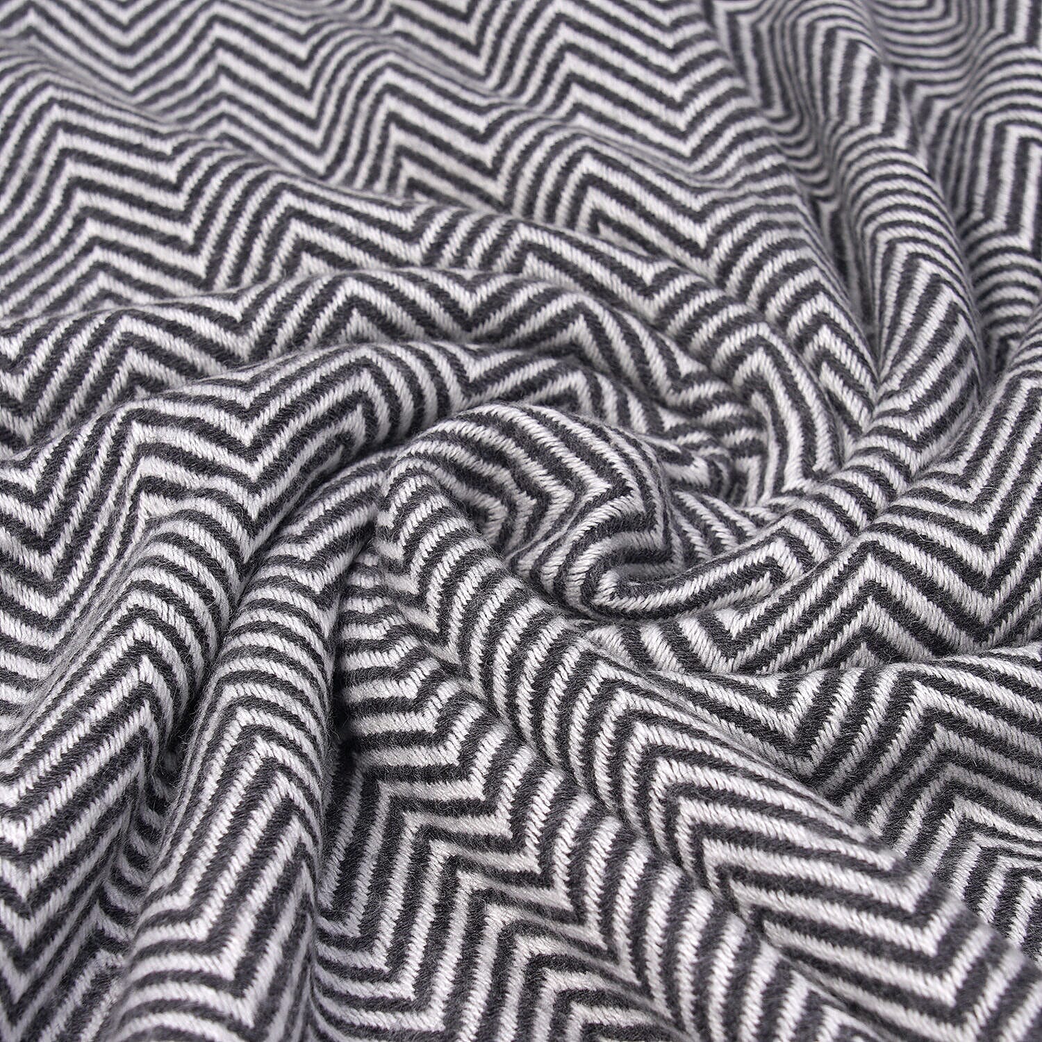 Cashmere 75% Wool and 25% Silk Blanket (Size 260x140 cm) - Grey