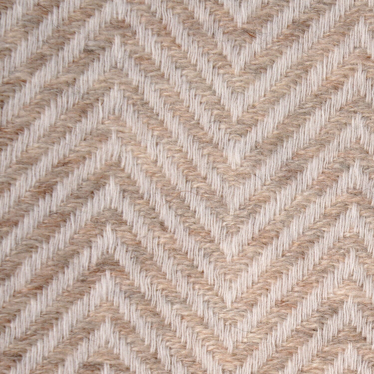 Cashmere 75% Wool and 25% Silk Blanket (Size 260x140 cm) - Cream