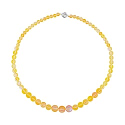 Simulated Yellow Sapphire Necklace (Size - 20) with Magnetic Clasp