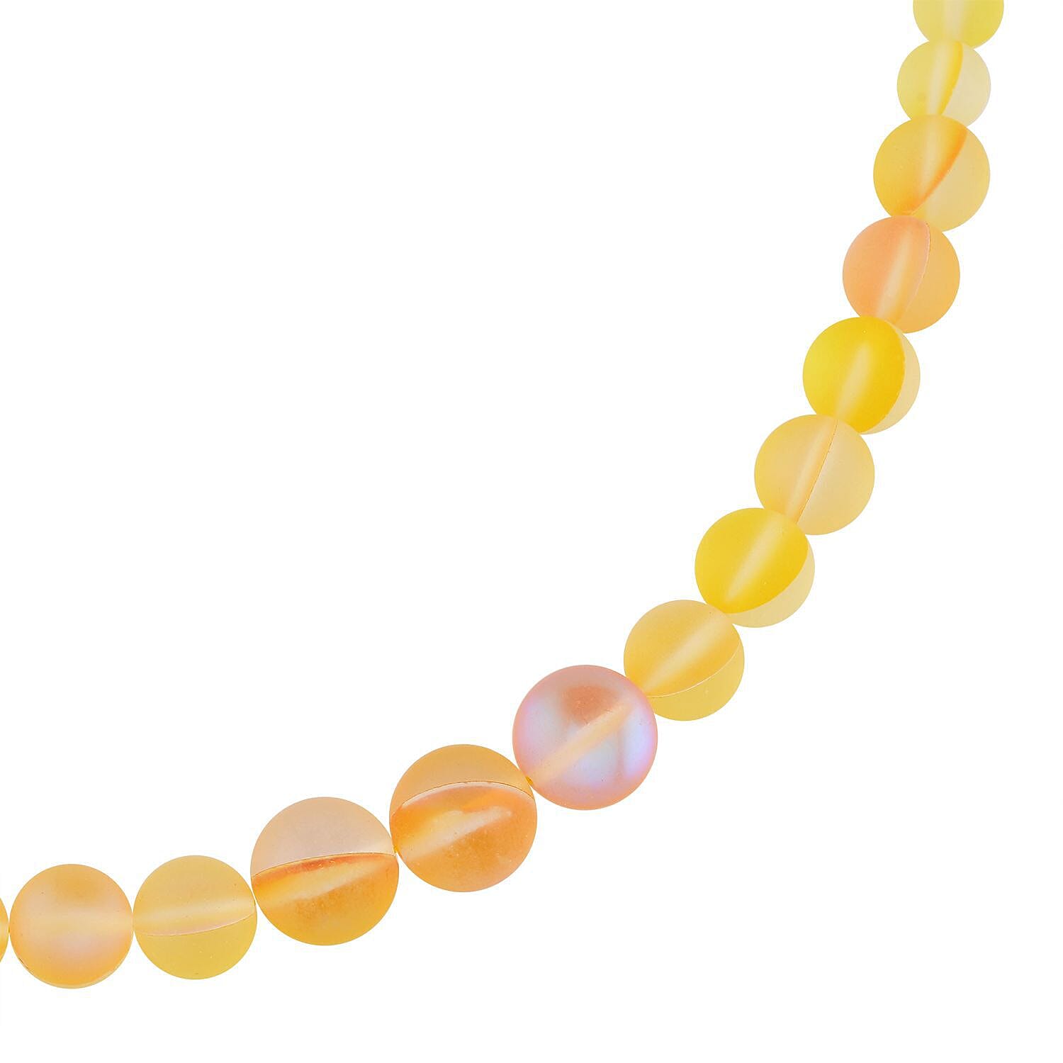 Simulated Yellow Sapphire Necklace (Size - 20) with Magnetic Clasp