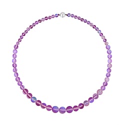 Simulated Purple Sapphire Necklace (Size - 20) with Magnetic Clasp