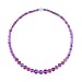 Simulated Purple Sapphire Necklace (Size - 20) with Magnetic Clasp