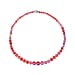 Simulated Red Sapphire Necklace (Size - 20) with Magnetic Clasp