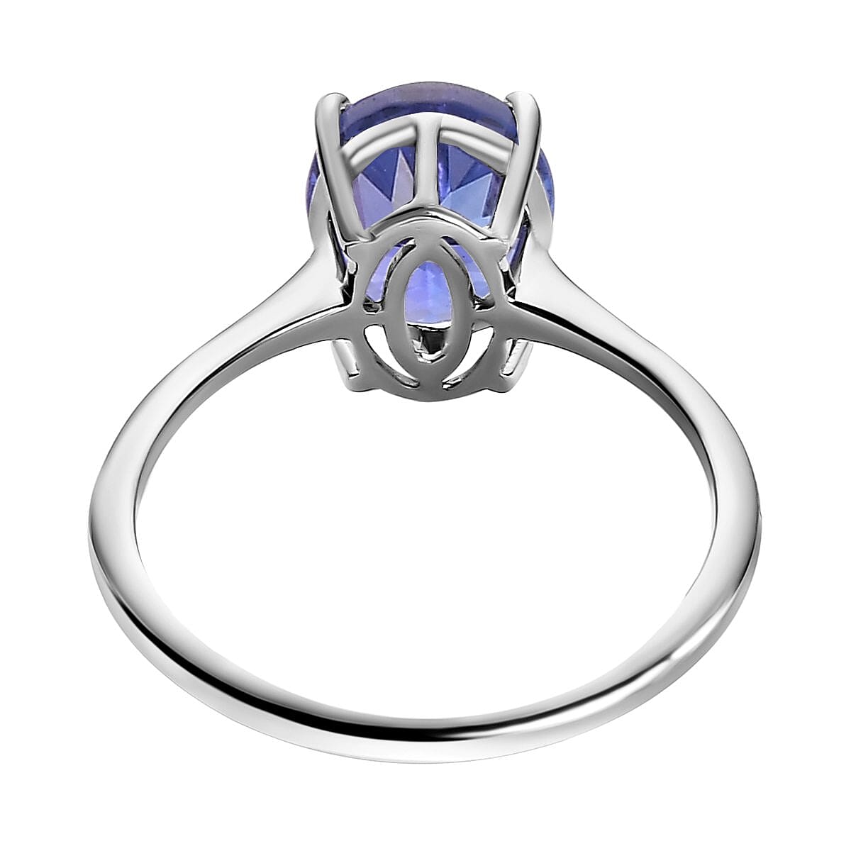 900 White Platinum AAA Tanzanite Solitaire Ring 2.75 Ct