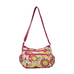 Oxford Pineapple Pattern Crossbody Bag with Shoulder Strap (Size 26x20x10 cm) - Yellow & Blue