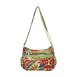 Oxford Pineapple Pattern Crossbody Bag with Shoulder Strap (Size 26x20x10 cm) - Yellow & Blue