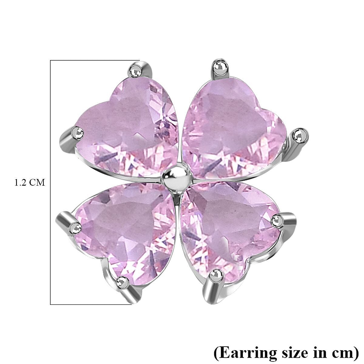 Simulated Pink Sapphire Earrings (With Push Back)
