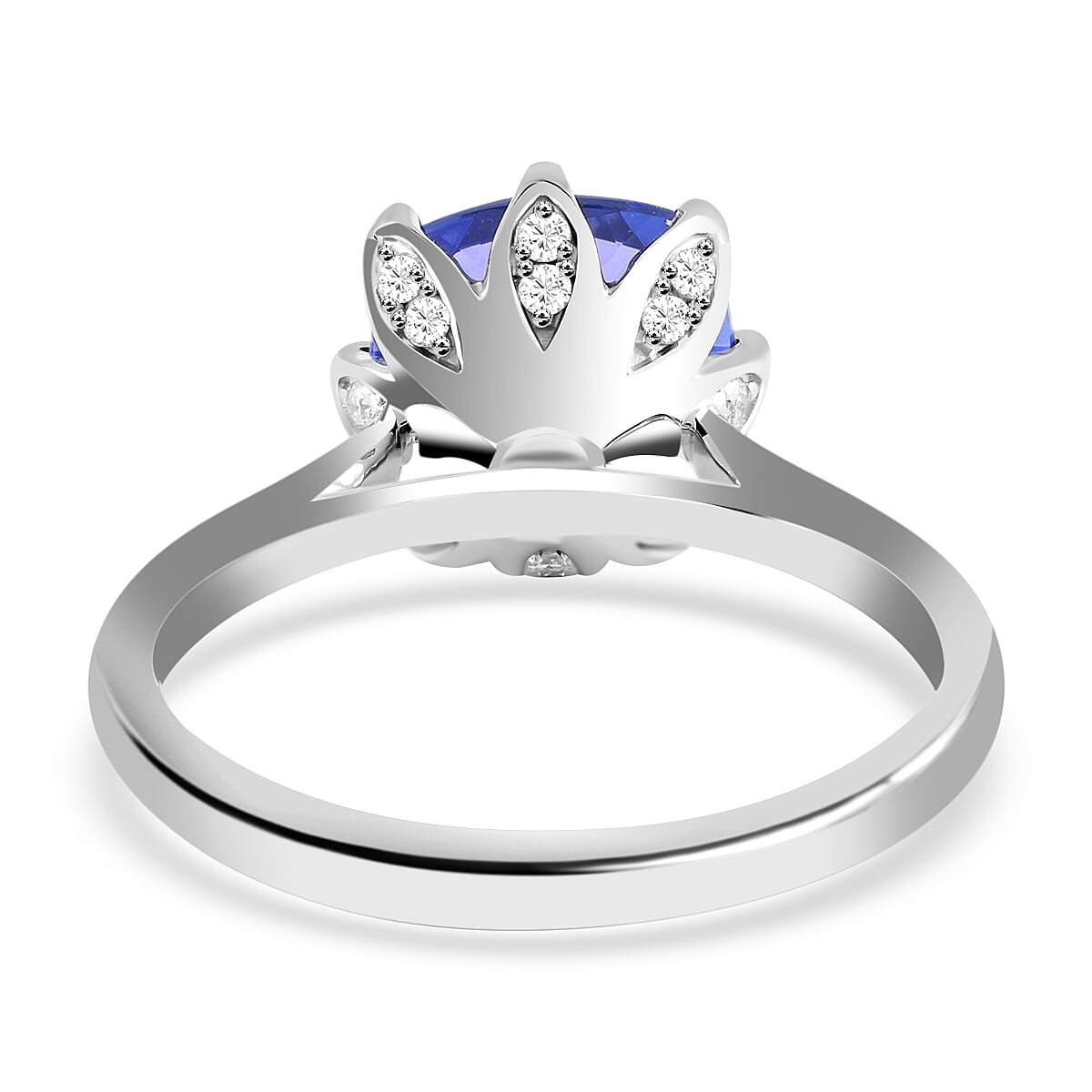 950 Platinum  AAAA  Tanzanite   White Diamond  VS Ring 3.40 ct,  Platinum Wt. 6.43 Gms  3.400  Ct.