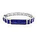 Lapis Lazuli , Blue Glass , White Crystal Bangle 26.00 ct 26.000 Ct.