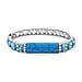 Sleeping Beauty Color Howlite , Blue Glass , White Crysta Bangle 26.00 ct 26.000 Ct.