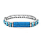 Sleeping Beauty Color Howlite , Blue Glass , White Crysta Bangle 26.00 ct 26.000 Ct.