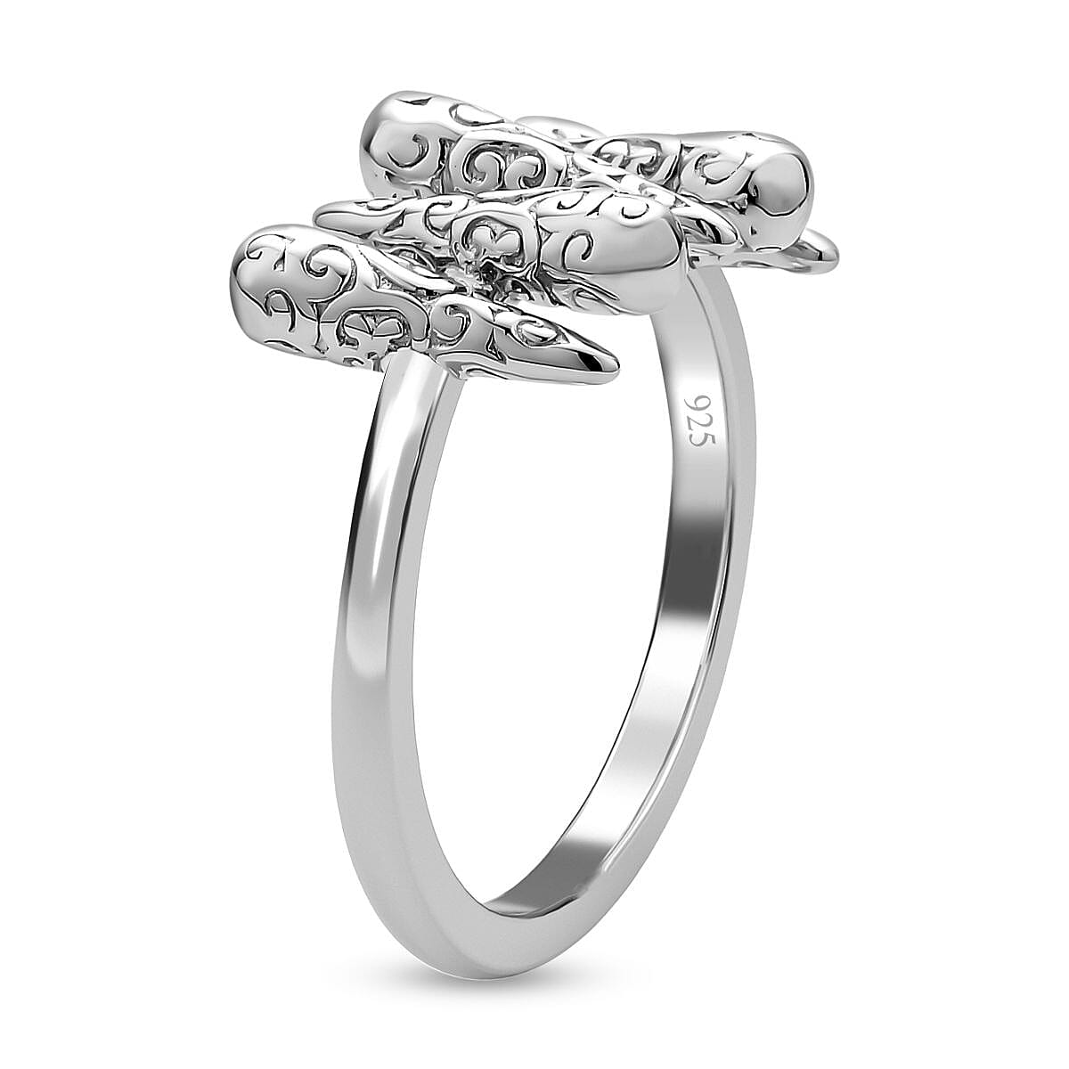 Lucy Q Airdrip Collection - Rhodium Overlay Sterling Silver Ring