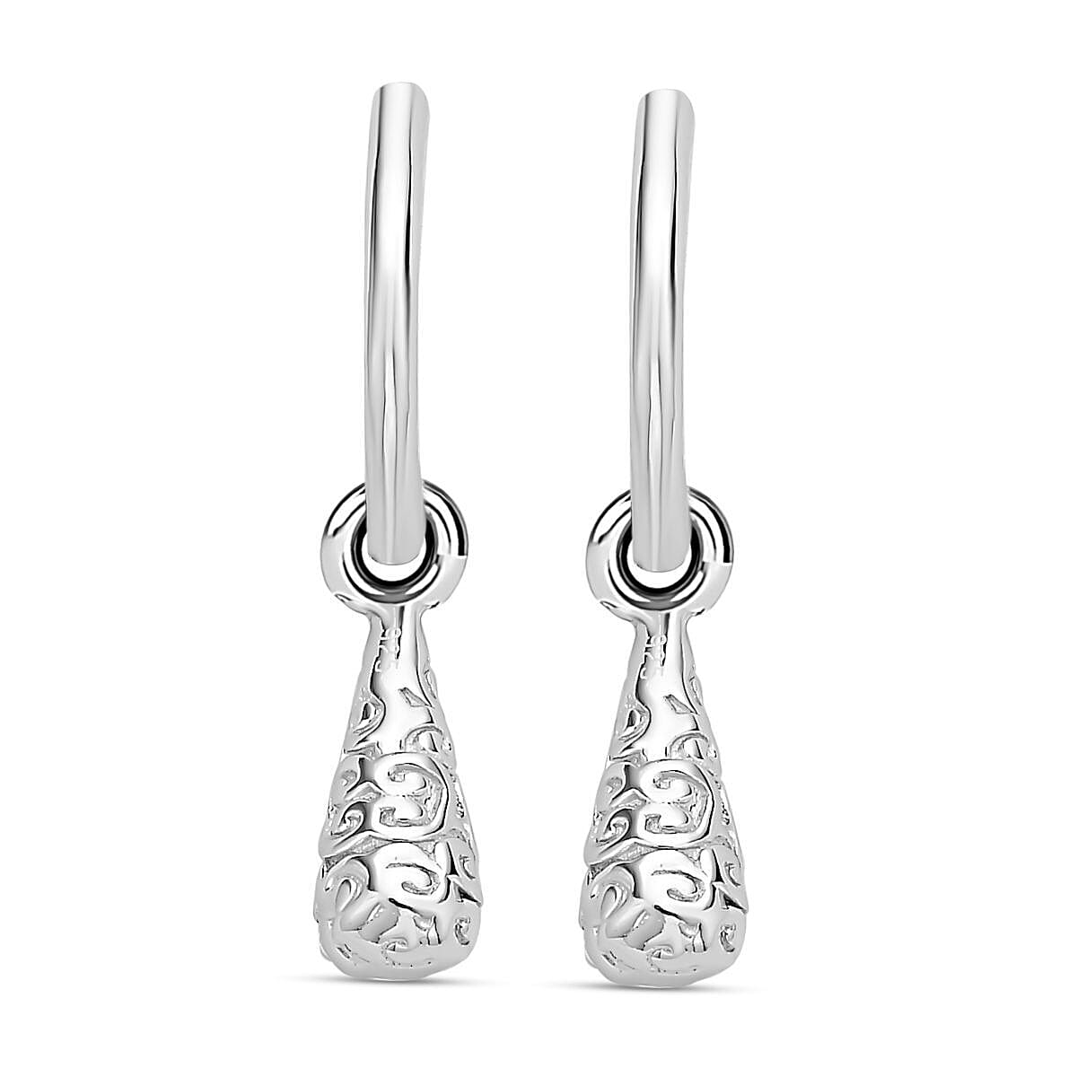 LucyQ Airdrip Collection - Rhodium Overlay Sterling Silver Dangle Detachable Earrings