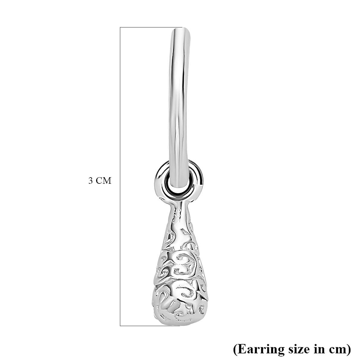 LucyQ Airdrip Collection - Rhodium Overlay Sterling Silver Dangle Detachable Earrings
