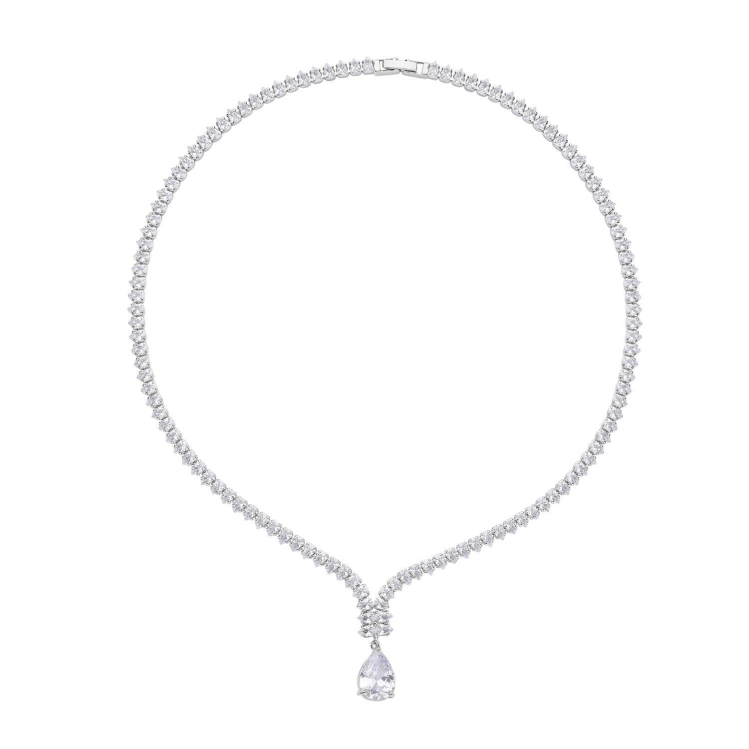 Simulated Diamond Necklace (Size - 18) 30.00 Ct.