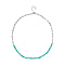 Amazonite Necklace (Size - 20 With 2 Inch Extender) in Pure White Stainless Steel 36.00 Ct.
