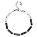 Black Onyx Bracelet (Size - 7.5 With Extender) in Pure White Stainless Steel 18.00 Ct.
