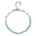 Amazonite Bracelet (Size - 7.5 With Extender) in Pure White Stainless Steel 18.00 Ct.