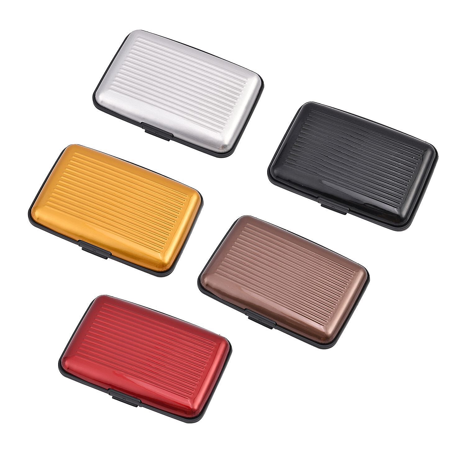 Set of 5 - RFID Blocking Card Holder (Size 10x7 cm) - Multi