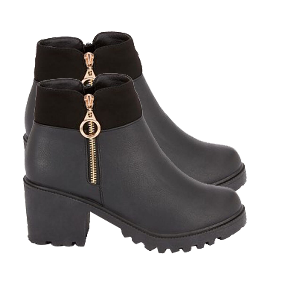 Manchester Closeout Zipper Ankle Boots (Size 3) - Black