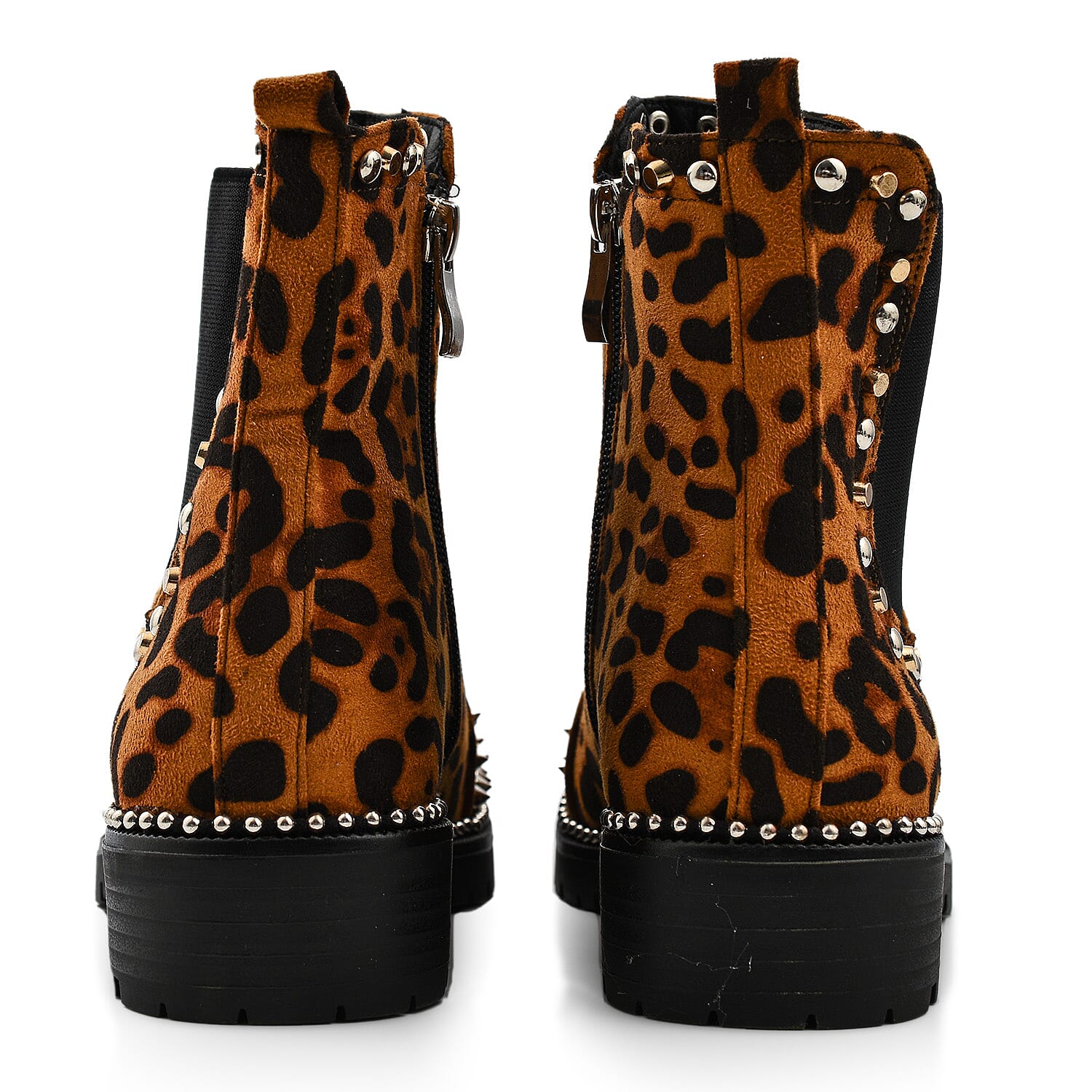 Manchester Closeout Leopard Print Pull on Ankle Boots (Size 3)