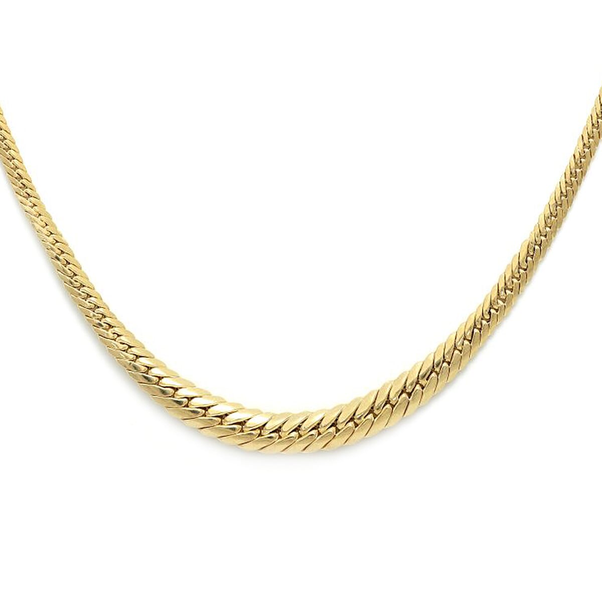 One Time Close Out Deal- Italian Made- 9K Yellow Gold Curb Necklace (Size - 20) with Lobster Clasp, Gold Wt. 4.20 Gms