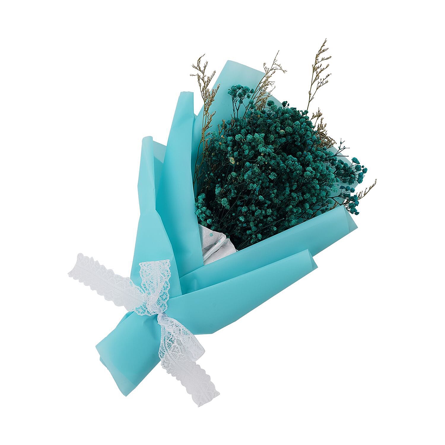 London Closeout- Flower Bouquet with 20 LED Light String - Blue