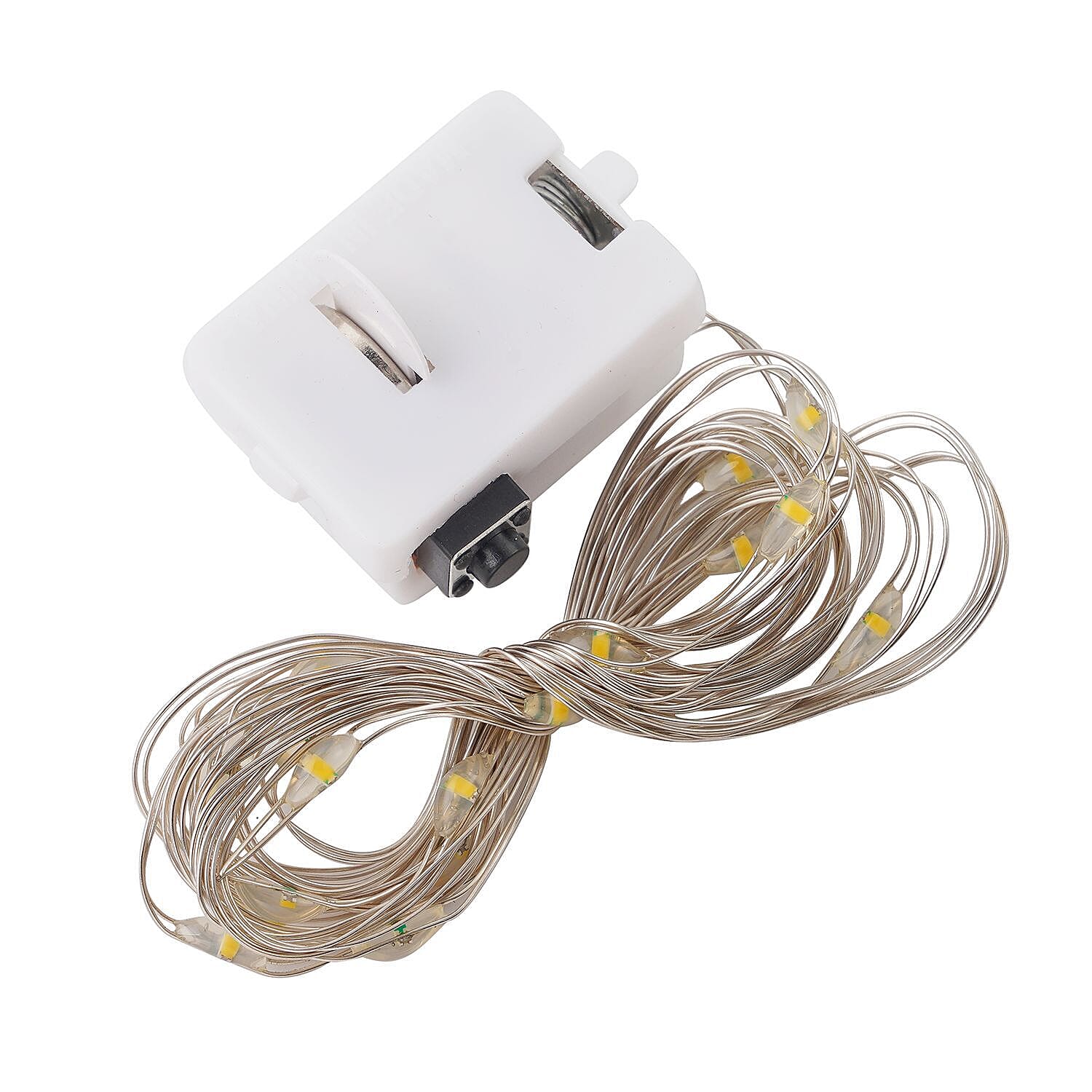 London Closeout- Rose Flower Bouquet with 20 LED Light String  - Red