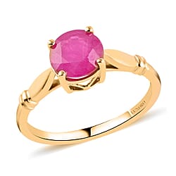 14K Gold Natural Montepuez Ruby Ring 