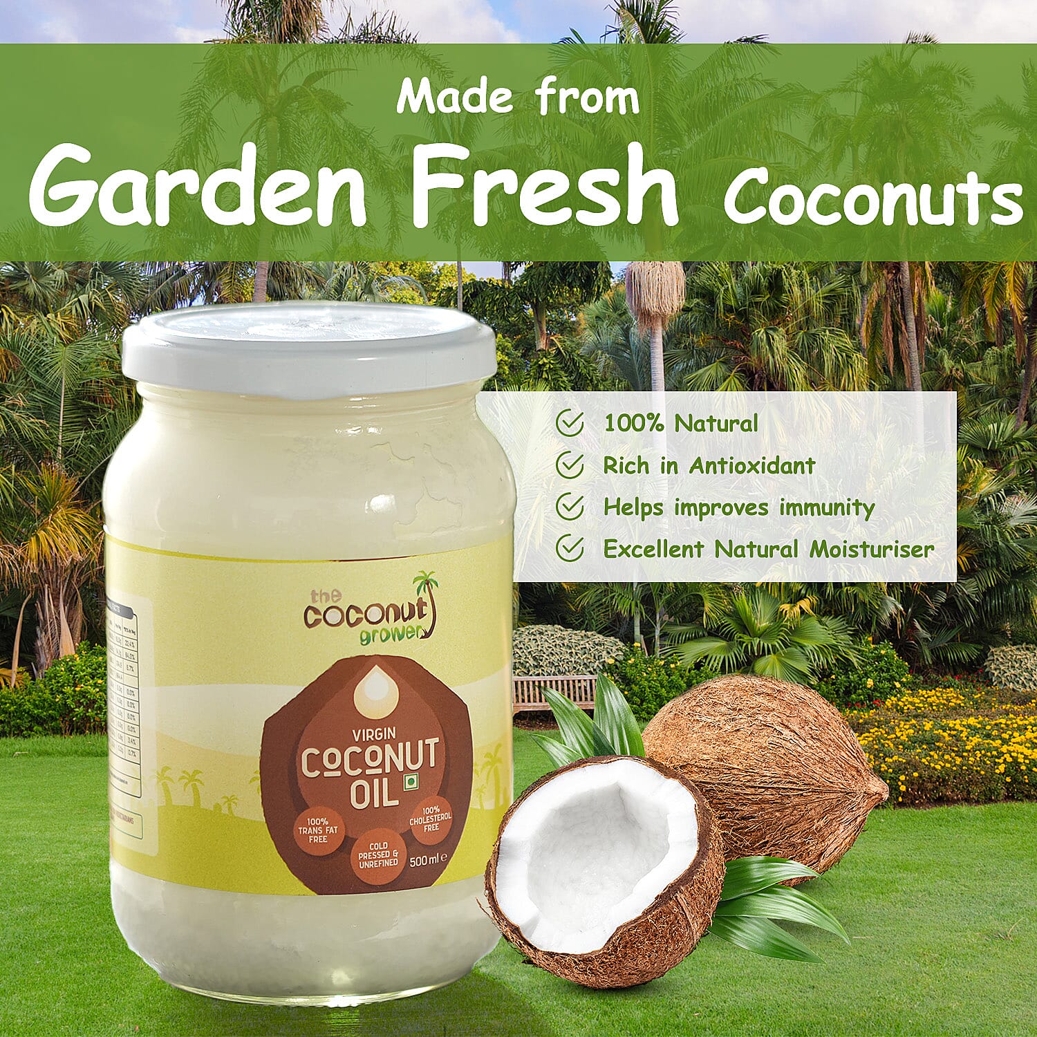 The Coconut Grower Cold Pressed Virgin Coconut Oil - 500ml