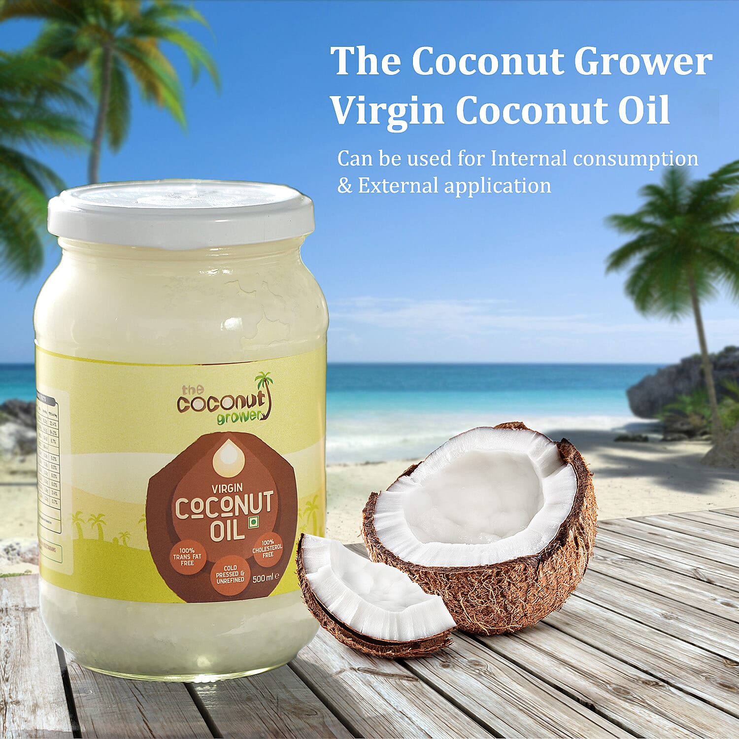 The Coconut Grower Cold Pressed Virgin Coconut Oil - 500ml