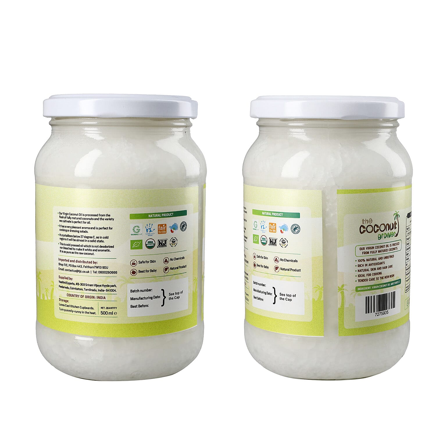 The Coconut Grower Cold Pressed Virgin Coconut Oil - 500ml