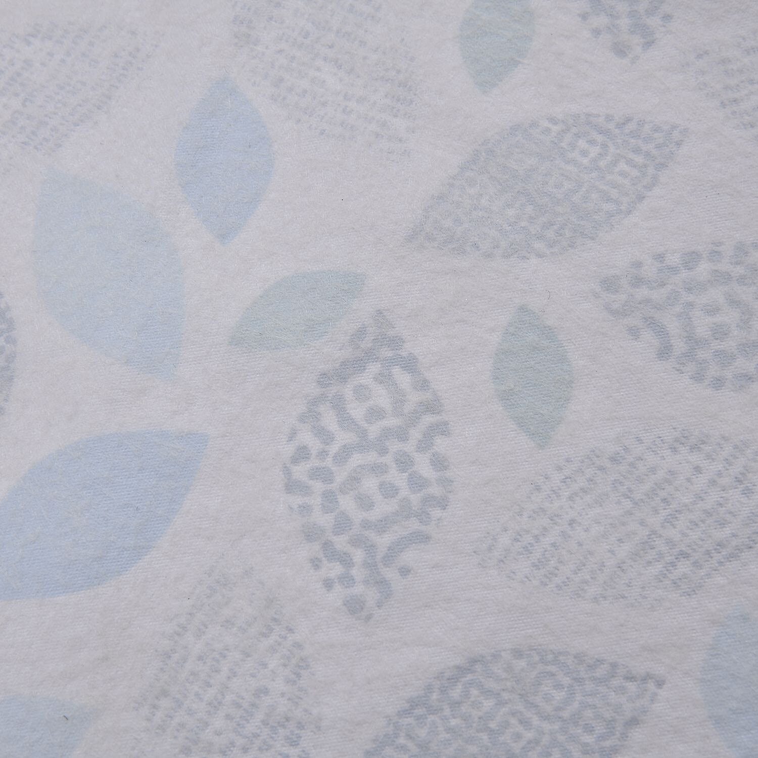 Homesmart Leaves Pattern Round Table Cloth (Size 140 cm) - White and Multi