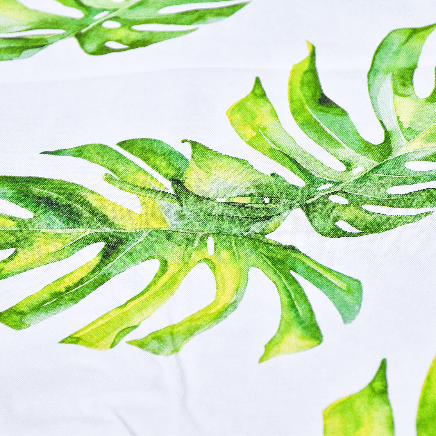 Homesmart Leaf Pattern Rectangle Table Cloth (Size 193x86 cm) - Light Green