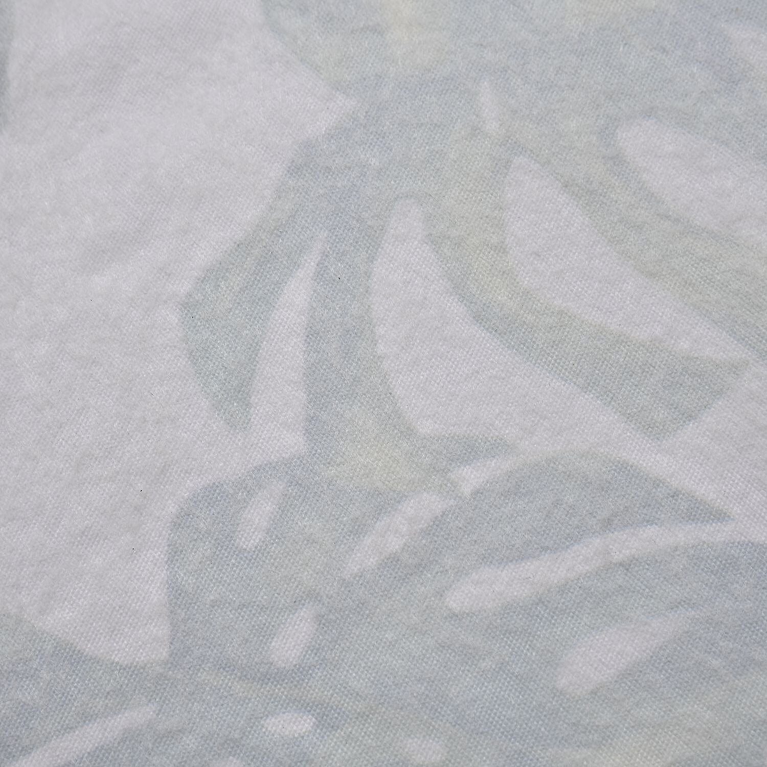 Homesmart Leaf Pattern Rectangle Table Cloth (Size 193x86 cm) - Light Green