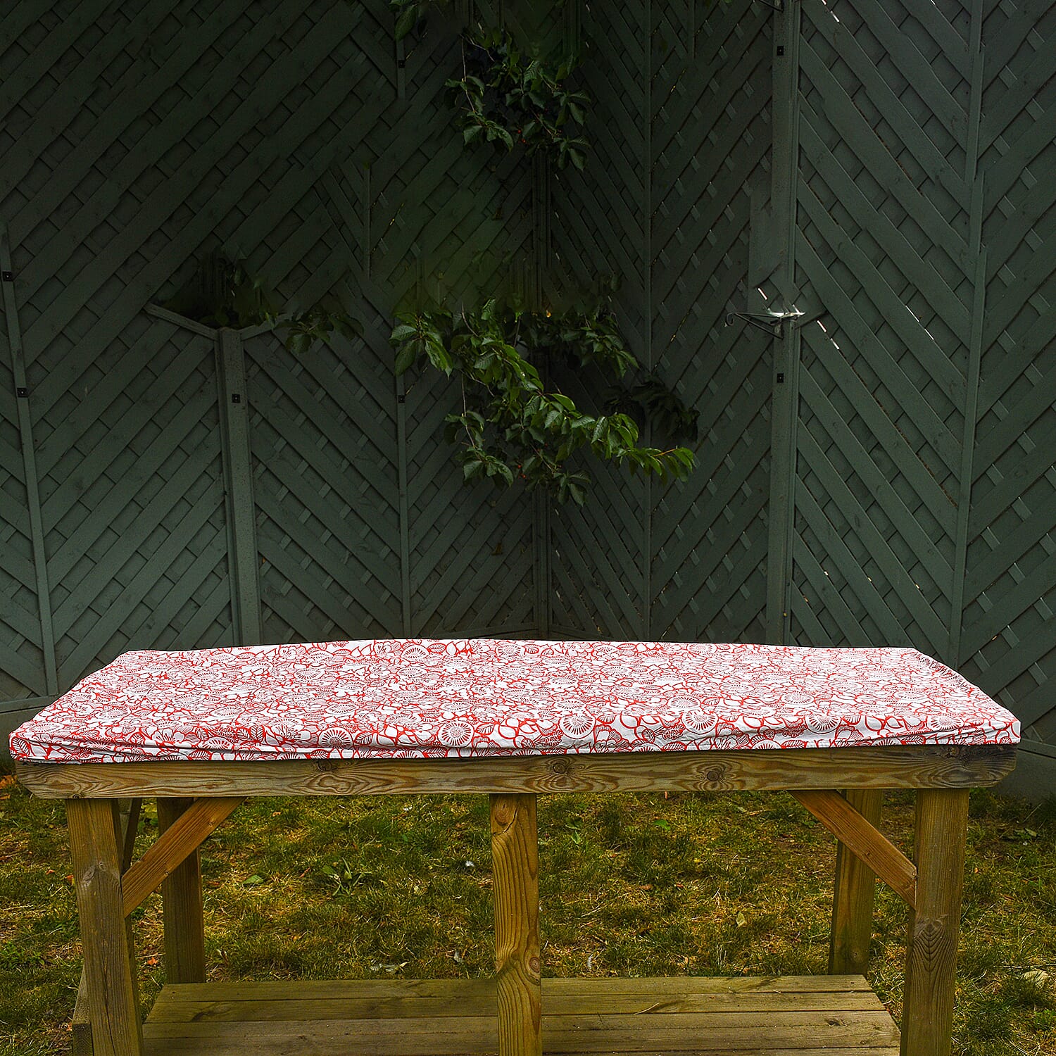 Homesmart Floral Pattern Rectangle Table Cloth (Size 193x86 cm) - Orange