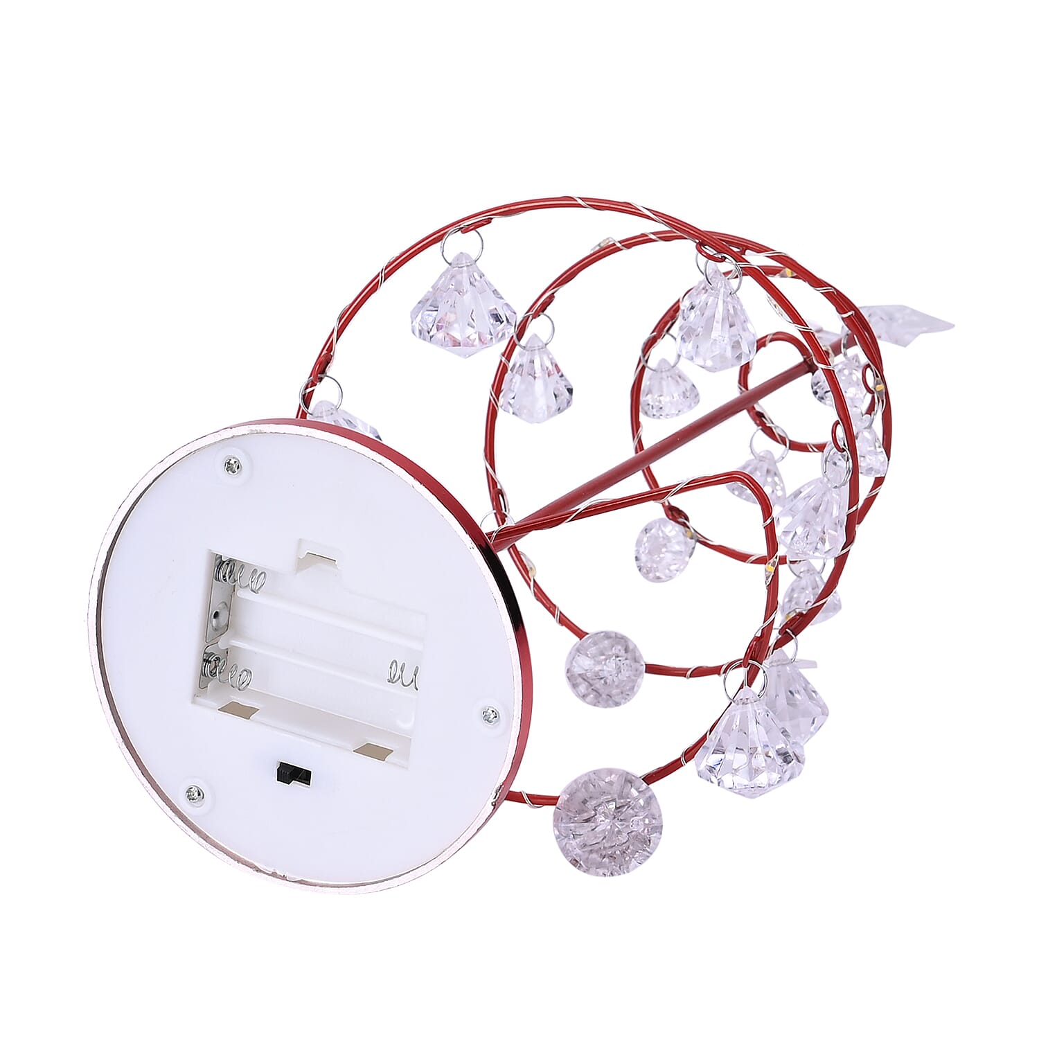 Strings Christmas LED Tree Design Night Lamp (Size 33x13x13cm) (3xAAA Batteries - Not Incl.) - Red