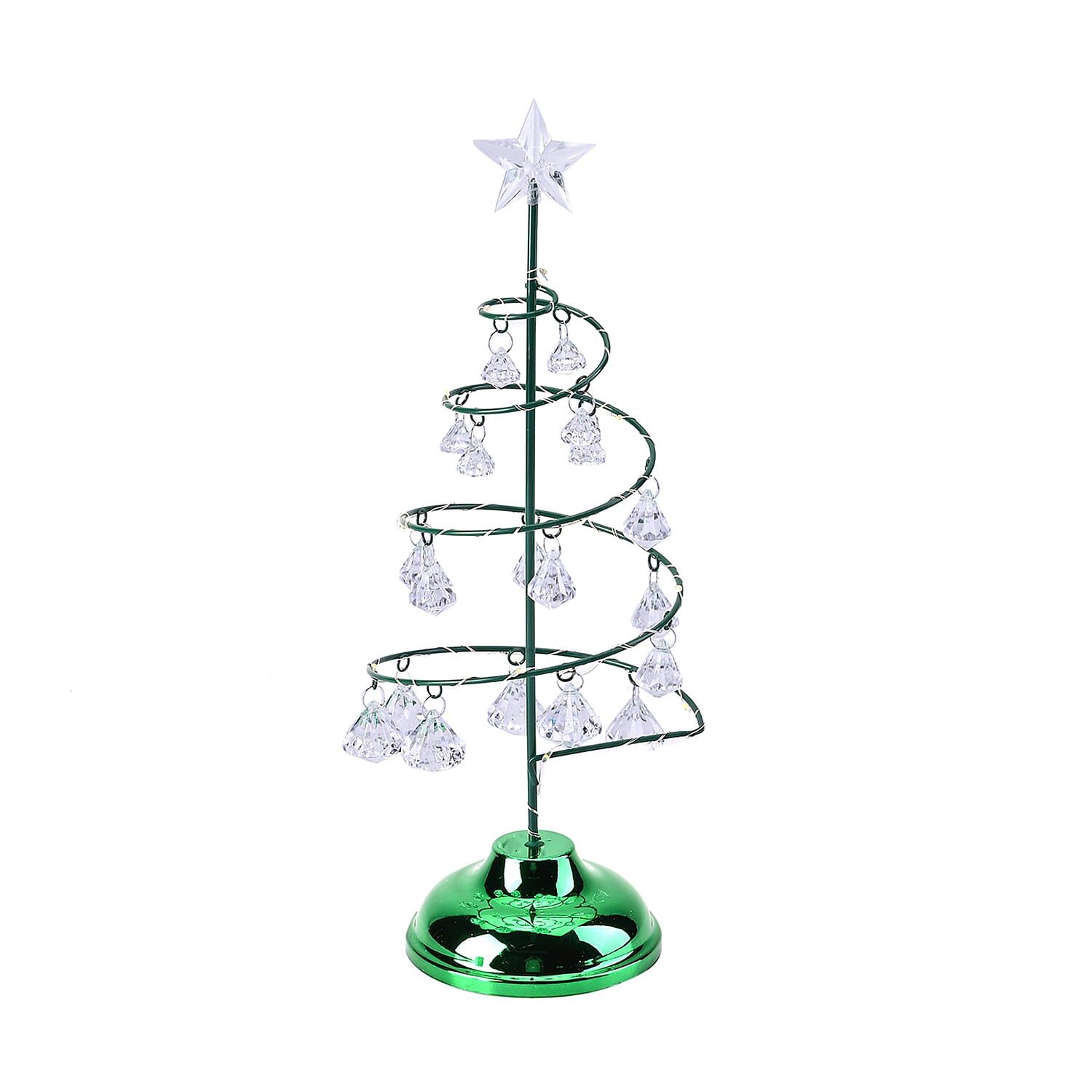 Strings Christmas LED Tree Design Night Lamp (Size 33x13x13cm) (3xAAA Batteries - Not Incl.) - Green