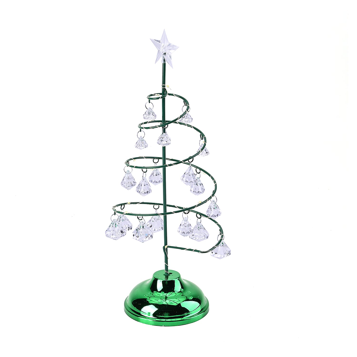 Strings Christmas LED Tree Design Night Lamp (Size 33x13x13cm) (3xAAA Batteries - Not Incl.) - Green