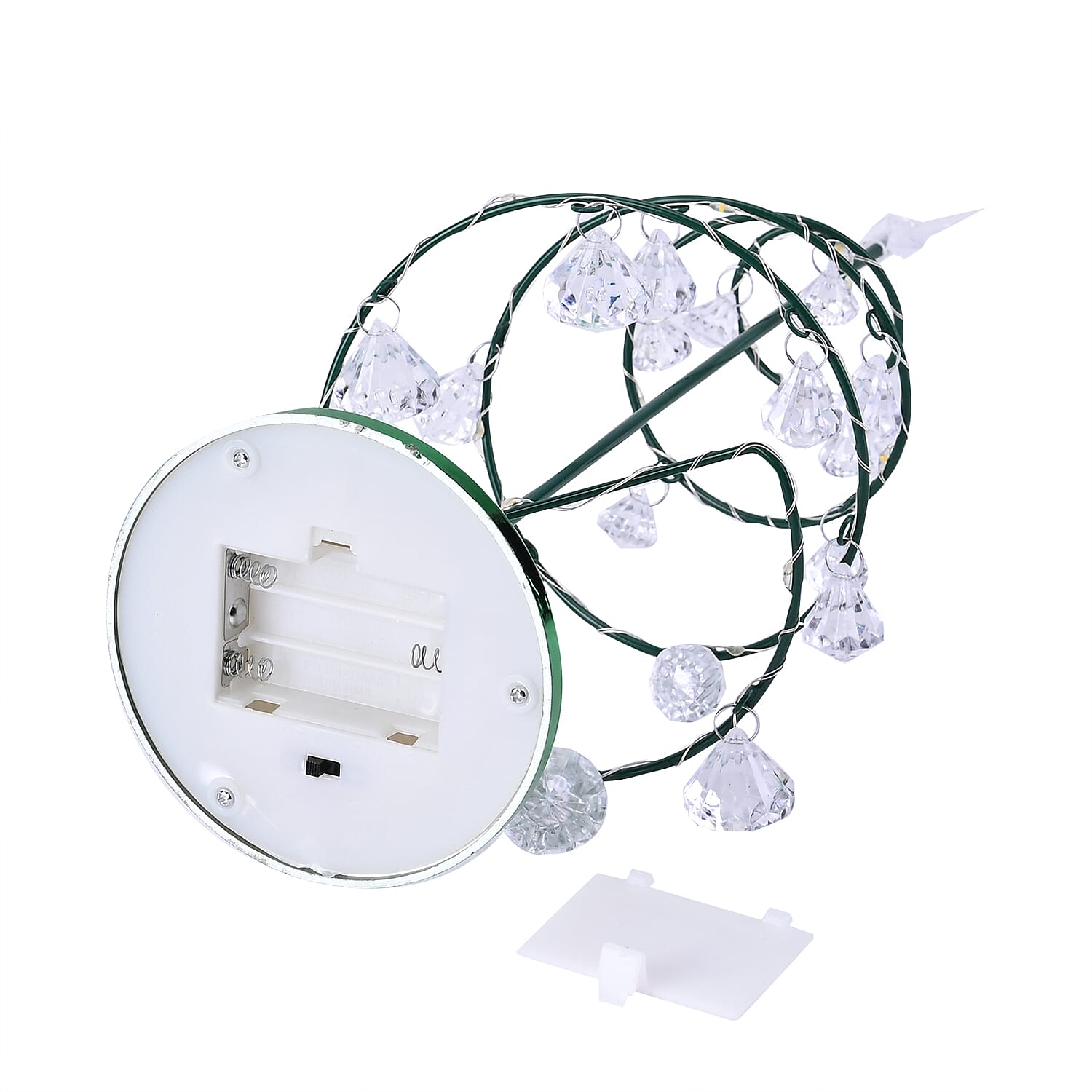 Strings Christmas LED Tree Design Night Lamp (Size 33x13x13cm) (3xAAA Batteries - Not Incl.) - Green