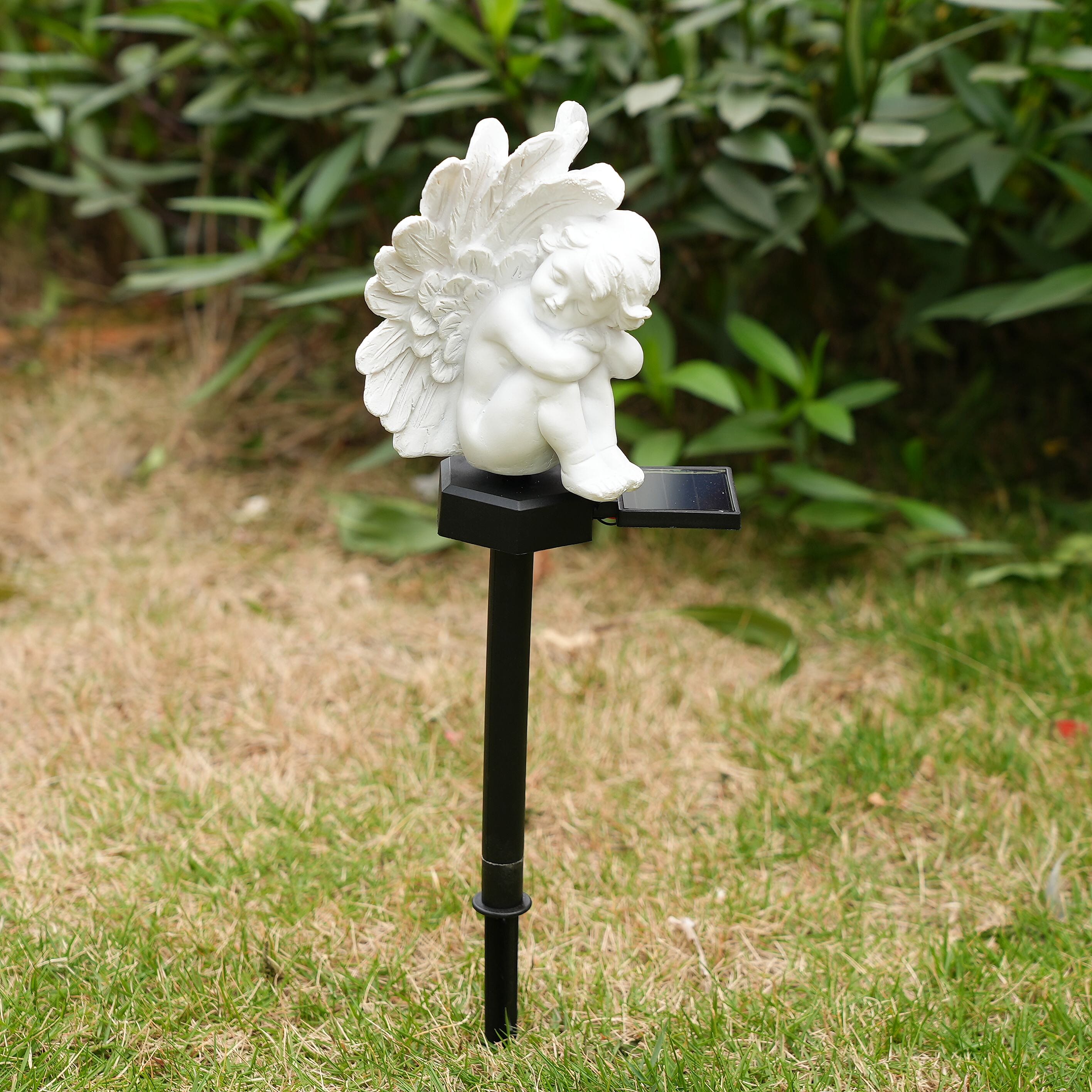 LED Solar Garden Angel Stake Light (Size 42x10x9 cm) - White