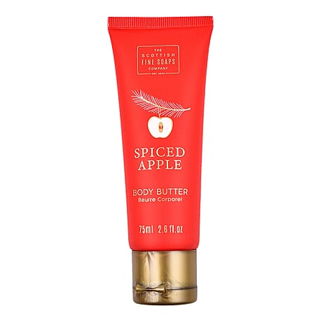 Scottish Fine Soaps - Spiced Apple Luxurious Gift Set 3x75ml Tubes, 1x40g Soap, Drum